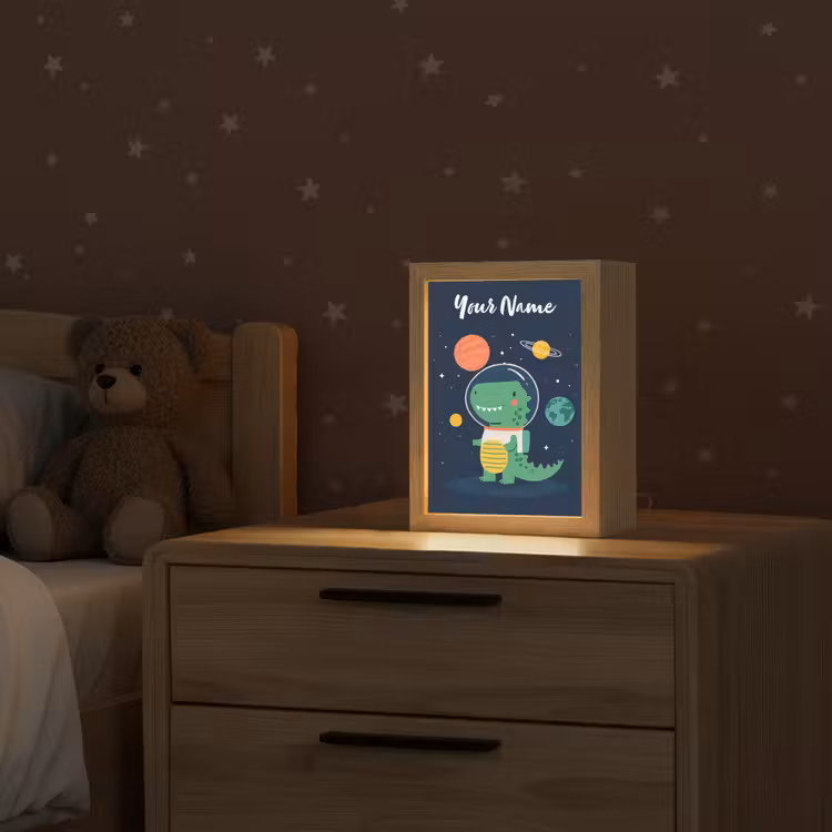 Dino - Ruimtepak - Planeten Light Box met kabel (Kinderlampje) klein -sfeer1_kind
