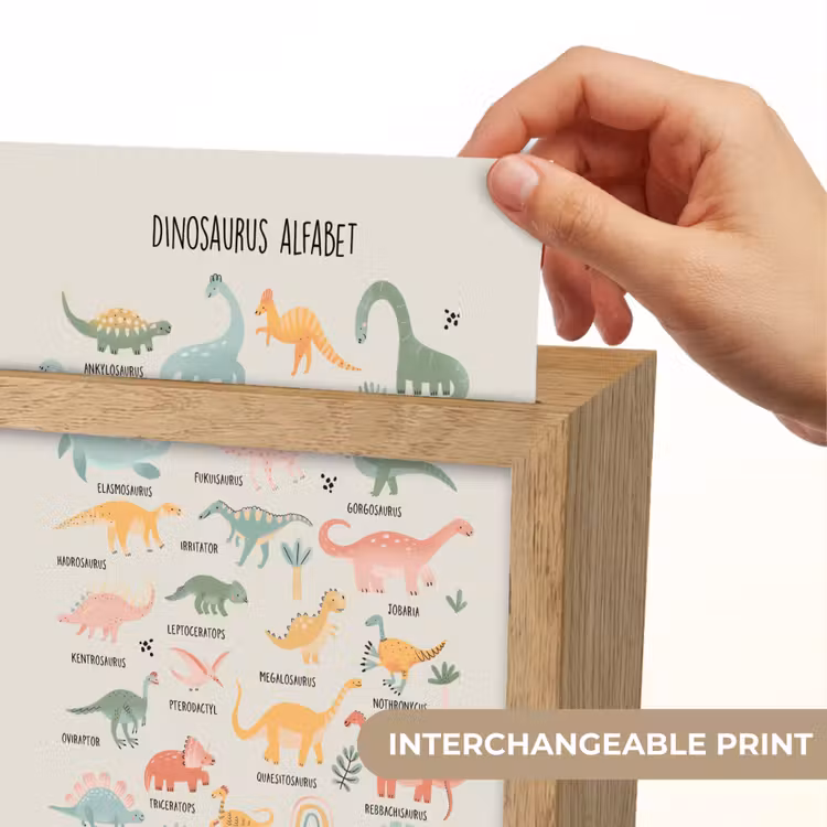 Dinosaurus alfabet - Leren voor kinderen - Dino's - Educatief Light Box met kabel (Kinderlampje) klein -USP_websiteprintEN