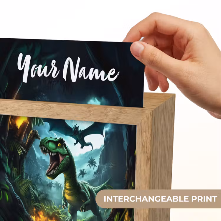 Dinosaurus - Draak - Jungle - Groen Light Box met kabel (Kinderlampje) klein -USP_websiteprintEN
