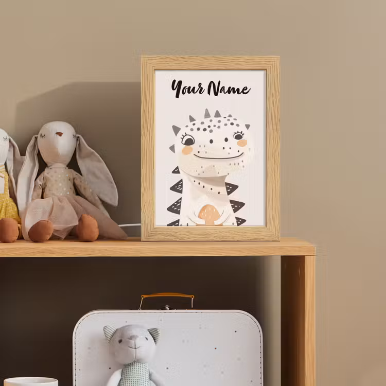 Dinosaurus - Pastel kleuren Light Box met kabel (Kinderlampje) klein -sfeer2_kind