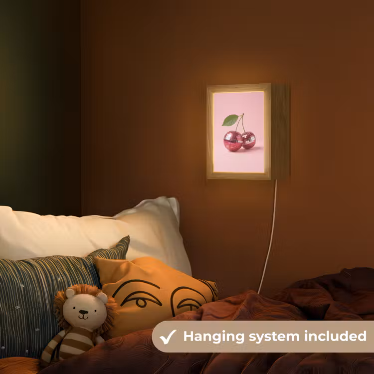 Disco - Kersen - Roze Light Box met kabel (Kinderlampje) klein -sfeer5_kind_EN