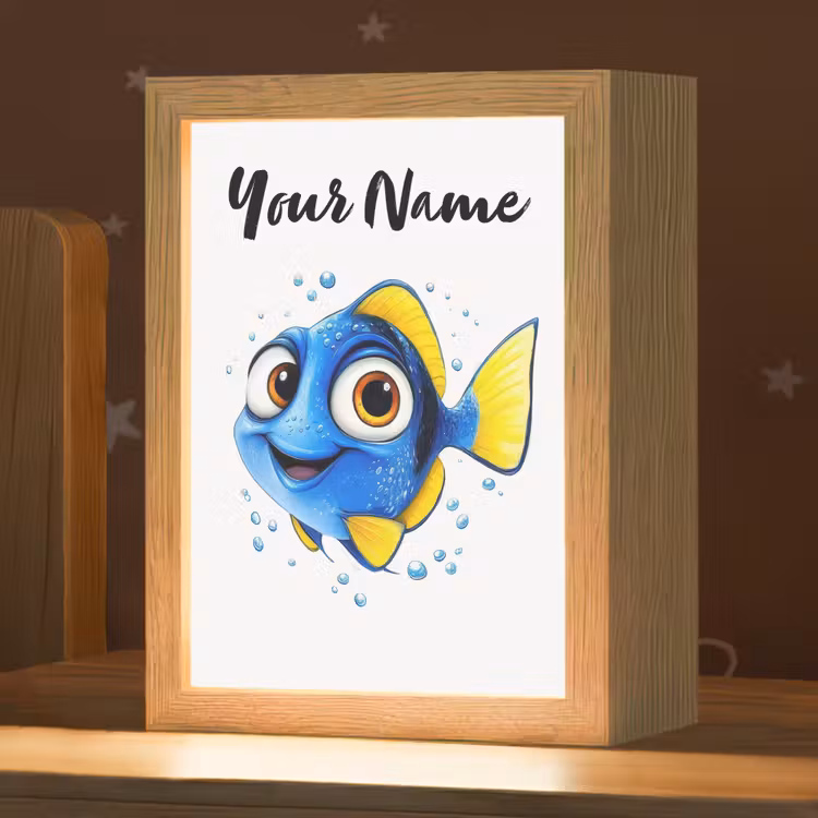 Doktersvis - Blauw - Vis - Spetters Light Box met kabel (Kinderlampje) klein -zzz_3d_website
