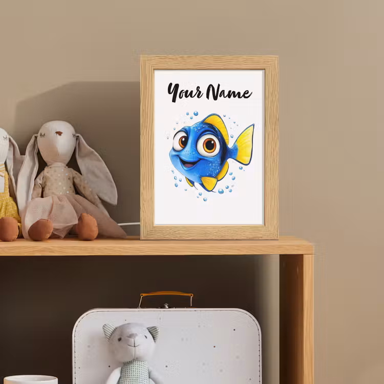 Doktersvis - Blauw - Vis - Spetters Light Box met kabel (Kinderlampje) klein -sfeer2_kind