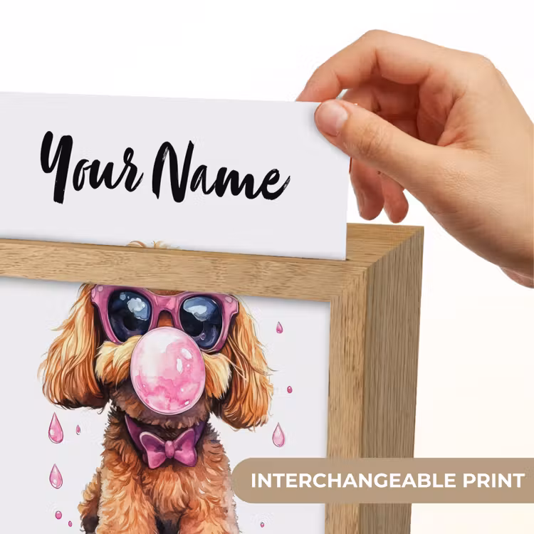 Hond - Roze - Kauwgom Light Box met kabel (Kinderlampje) klein -USP_websiteprintEN