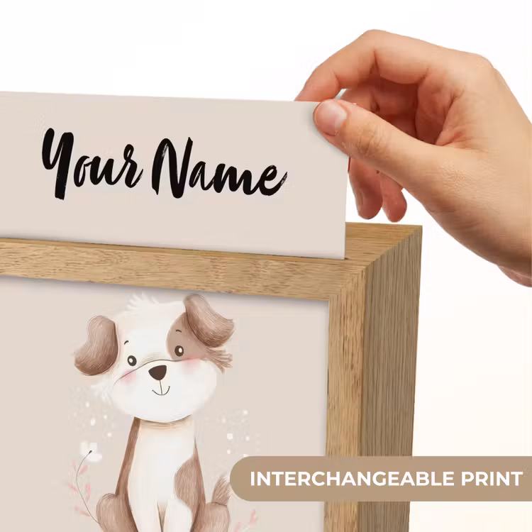 Hond - Gevlekt - Bruin Light Box met kabel (Kinderlampje) klein -USP_websiteprintEN