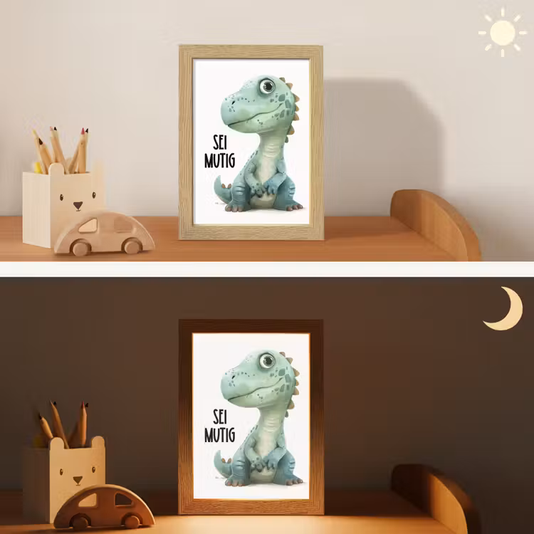 Draak - Wees moedig - Quote Light Box met kabel klein -sfeer3_kind