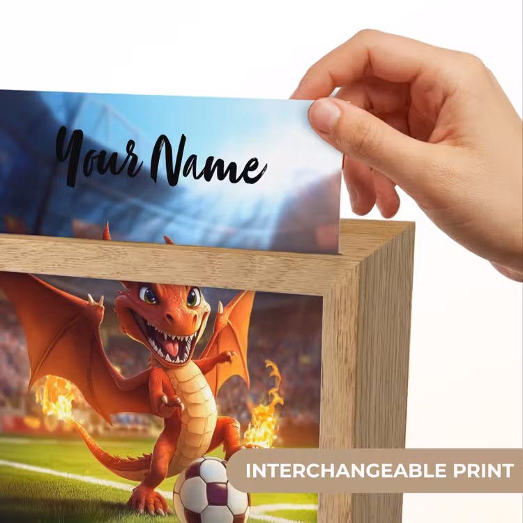 Draak - Voetbal - Vuur - Stadion Light Box met kabel (Kinderlampje) klein -USP_websiteprintEN