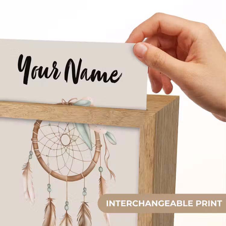Dromenvanger - Bohemian - Boho - Pastel kleuren Light Box met kabel (Kinderlampje) klein -USP_websiteprintEN