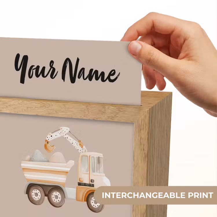 Kiepwagen - Auto - Beige - Stenen Light Box met kabel (Kinderlampje) klein -USP_websiteprintEN
