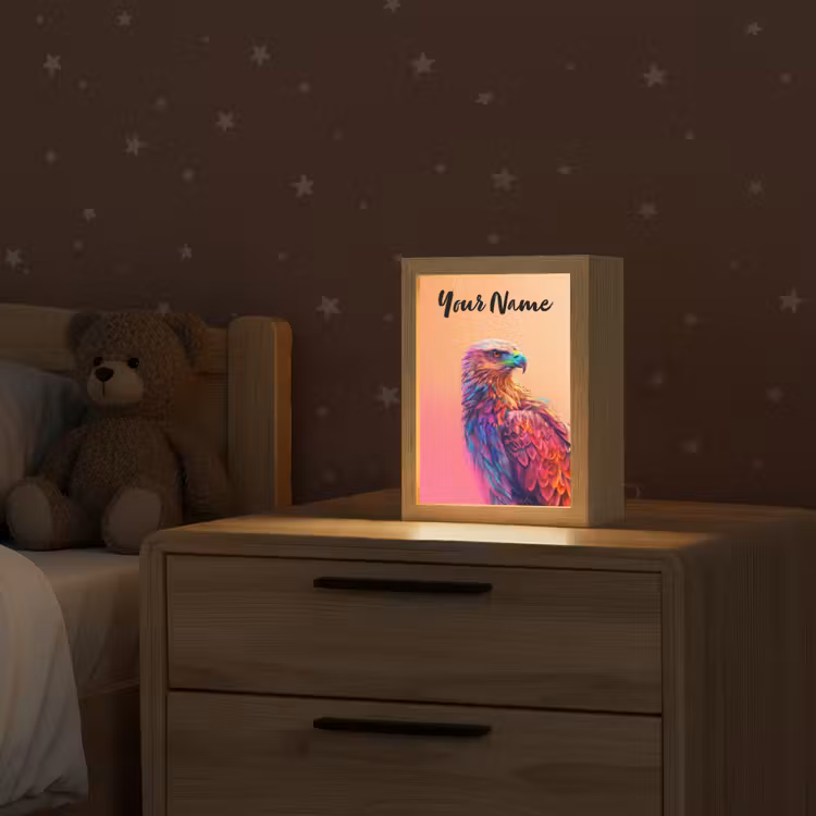 Arend - Vogel - Kleurrijk - Dier Light Box met kabel (Kinderlampje) klein -sfeer1_kind