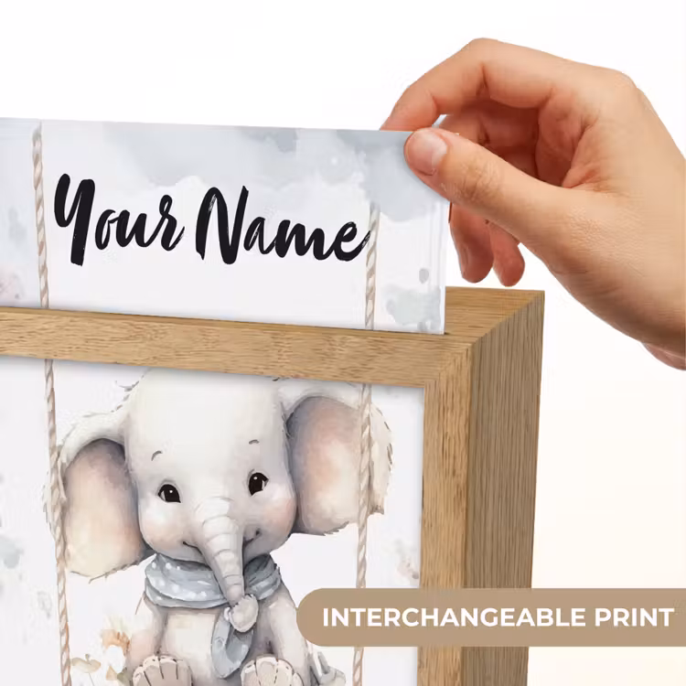Olifant - Dier - Kinderen Light Box met kabel (Kinderlampje) klein -USP_websiteprintEN