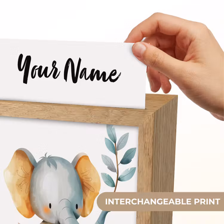 Olifant - Dier - Pastel kleuren Light Box met kabel (Kinderlampje) klein -USP_websiteprintEN