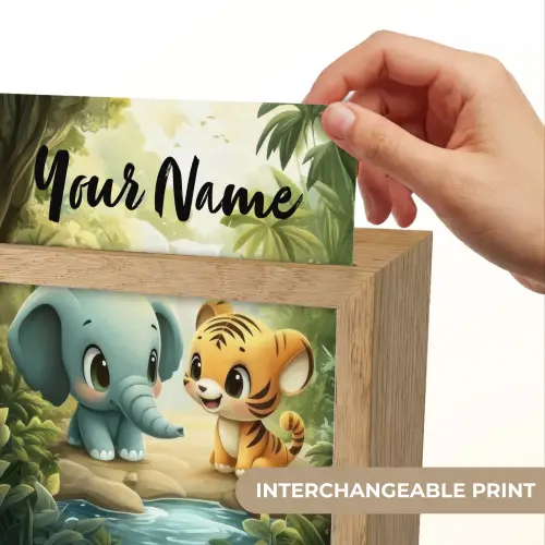 Olifant - Tijger - Bos - Jungle Light Box met kabel (Kinderlampje) klein -USP_websiteprintEN
