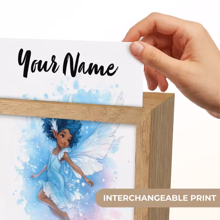 Elf - Blauw - Magie - Roze Light Box met kabel (Kinderlampje) klein -USP_websiteprintEN