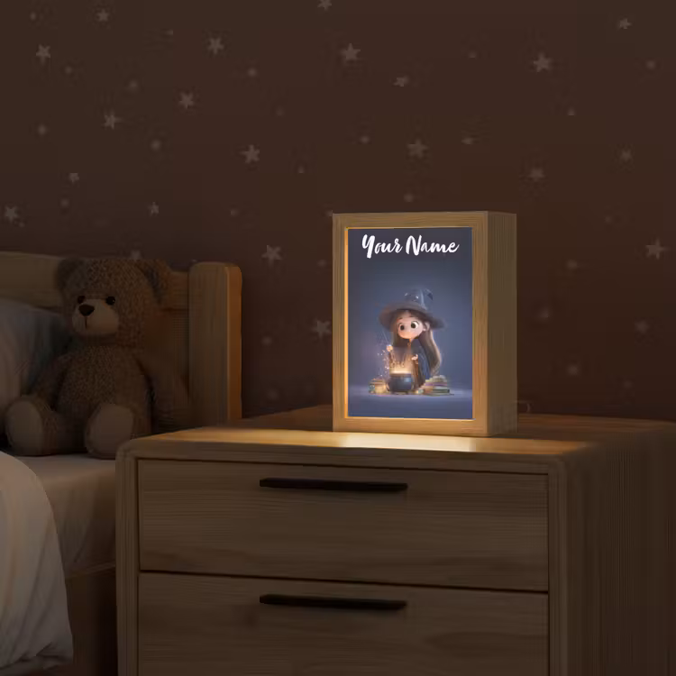 Tovenares - Magisch - Blauw - Toveren Light Box met kabel (Kinderlampje) klein -sfeer1_kind