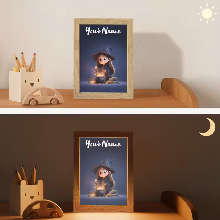Tovenares - Magisch - Blauw - Toveren Light Box met kabel (Kinderlampje) klein -sfeer3_kind