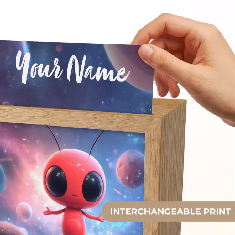 Buitenaards wezen - Rood - Planeten Light Box met kabel (Kinderlampje) klein -USP_websiteprintEN