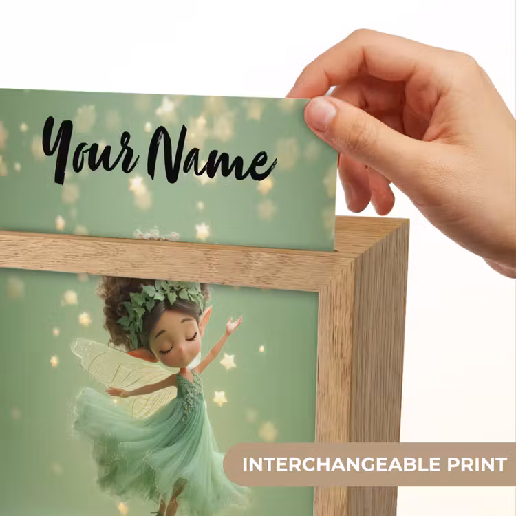 Fee - Groen - Sprookje - Sterren Light Box met kabel (Kinderlampje) klein -USP_websiteprintEN