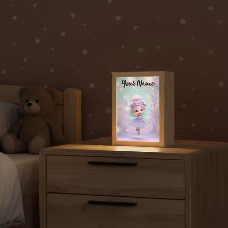 Fee - Paars - Sprookje Light Box met kabel (Kinderlampje) klein -sfeer1_kind