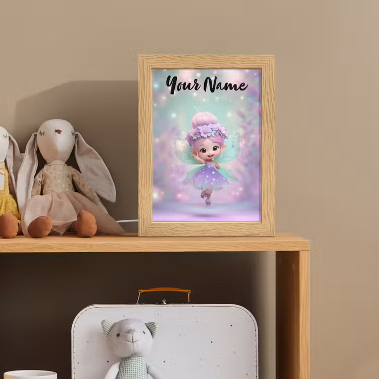 Fee - Paars - Sprookje Light Box met kabel (Kinderlampje) klein -sfeer2_kind