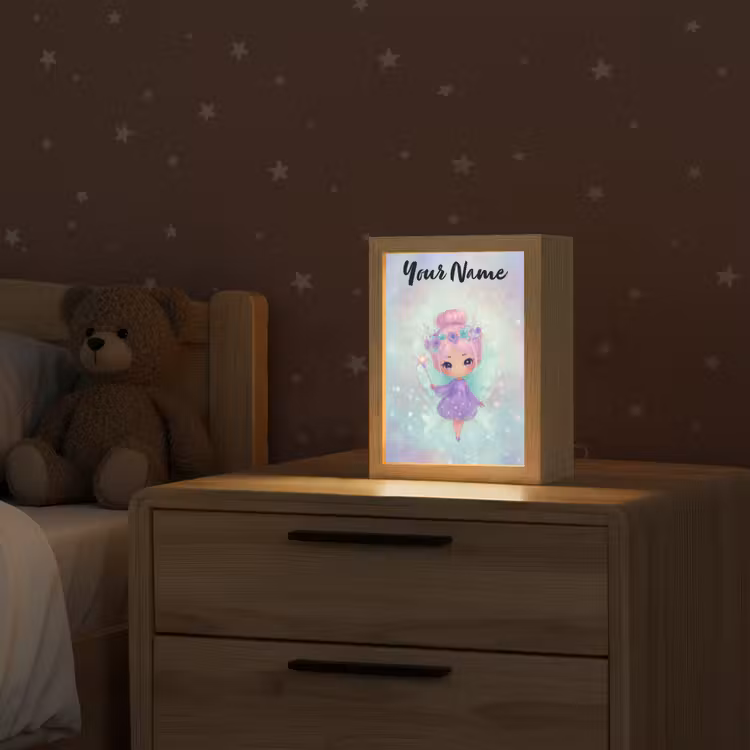 Fee - Paars - Glinsters Light Box met kabel (Kinderlampje) klein -sfeer1_kind