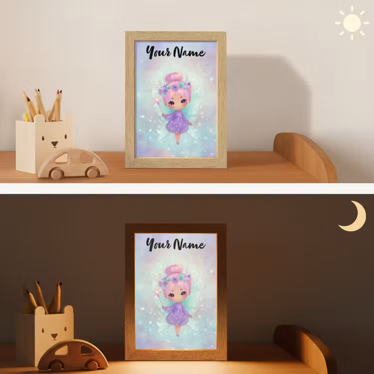 Fee - Paars - Glinsters Light Box met kabel (Kinderlampje) klein -sfeer3_kind