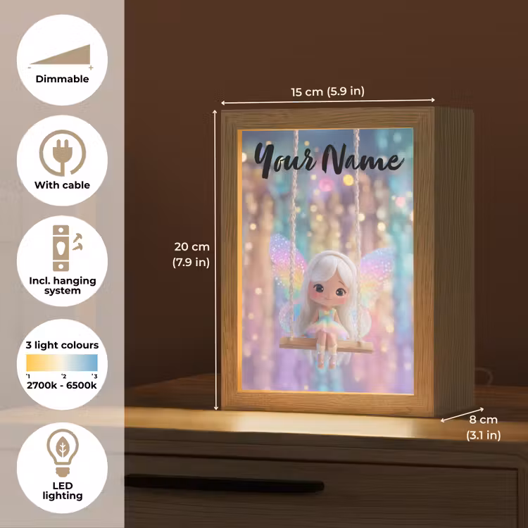 Fee - Schommel - Paars - Glinsters Light Box met kabel (Kinderlampje) klein -USP_EN
