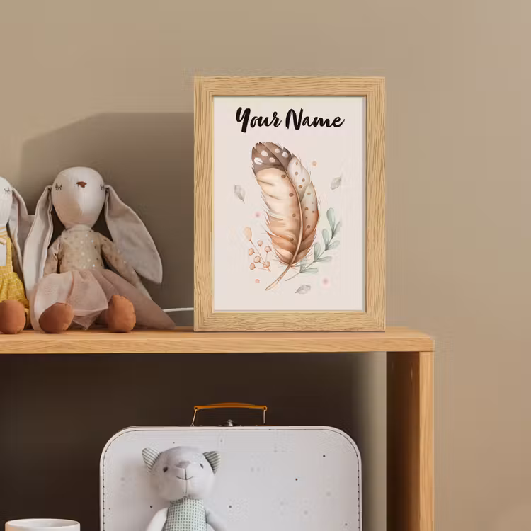 Veer - Bohemian - Boho - Pastel kleuren Light Box met kabel (Kinderlampje) klein -sfeer2_kind
