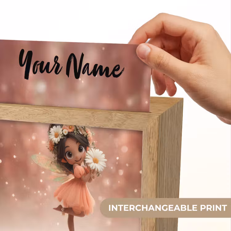 Bloemenfee - Roze - Meisje Light Box met kabel (Kinderlampje) klein -USP_websiteprintEN