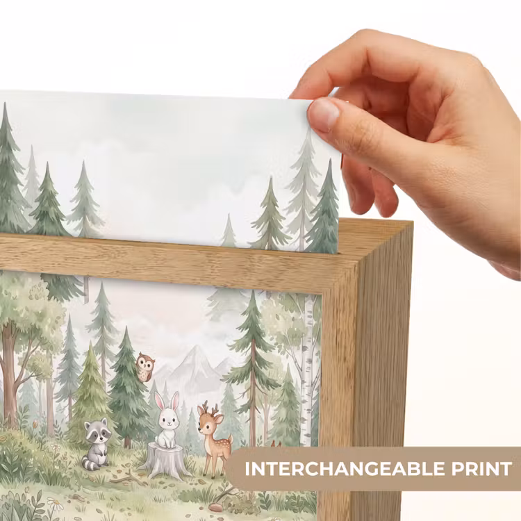 Bos - Dieren - Groen Light Box met kabel (Kinderlampje) klein -USP_websiteprintEN