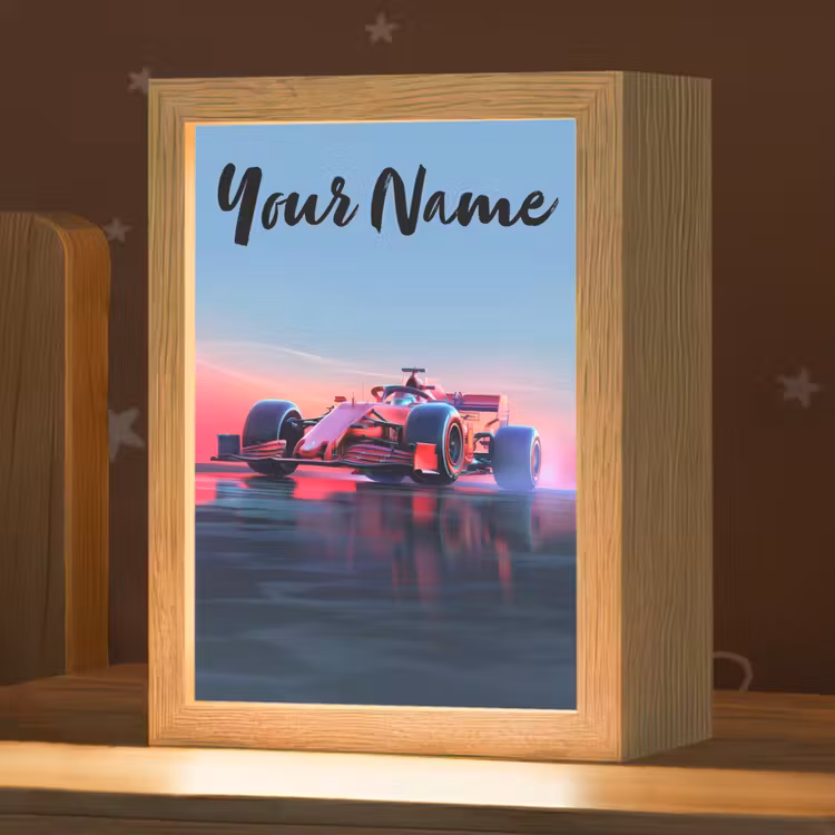 Formule 1 - Race  - Auto - Jongens Light Box met kabel (Kinderlampje) klein -zzz_3d_website