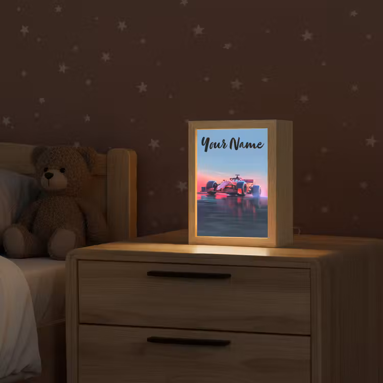 Formule 1 - Race  - Auto - Jongens Light Box met kabel (Kinderlampje) klein -sfeer1_kind
