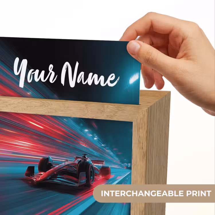 Formule 1 - Raceauto - Rood - Neonverlichting Light Box met kabel (Kinderlampje) klein -USP_websiteprintEN