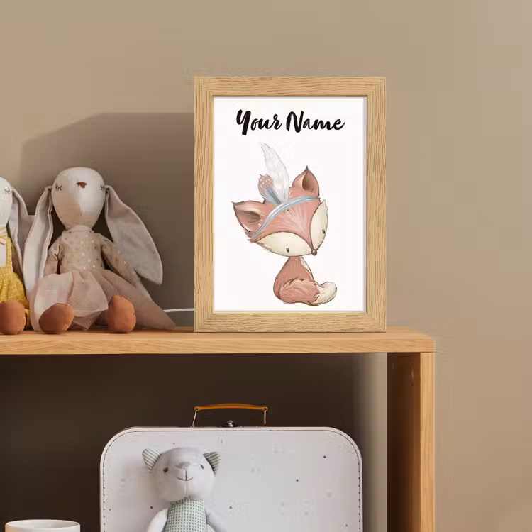 Vos - Dier - Bosdieren Light Box met kabel (Kinderlampje) klein -sfeer2_kind