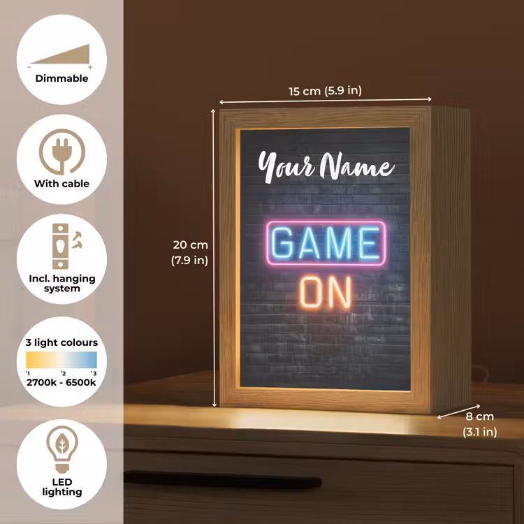 Game - Neon - Muur Light Box met kabel (Kinderlampje) klein -USP_EN