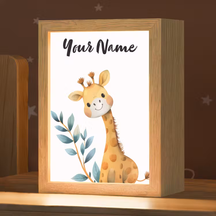 Giraf - Dier - Wilde dieren Light Box met kabel (Kinderlampje) klein -zzz_3d_website