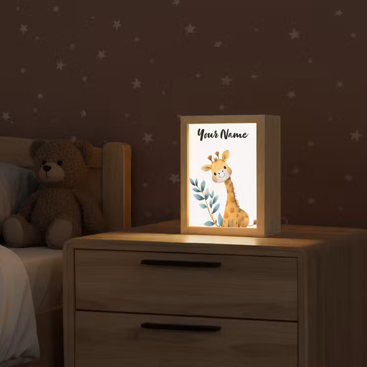 Giraf - Dier - Wilde dieren Light Box met kabel (Kinderlampje) klein -sfeer1_kind