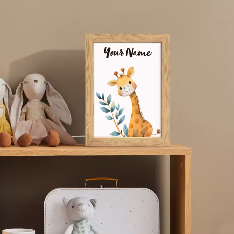 Giraf - Dier - Wilde dieren Light Box met kabel (Kinderlampje) klein -sfeer2_kind