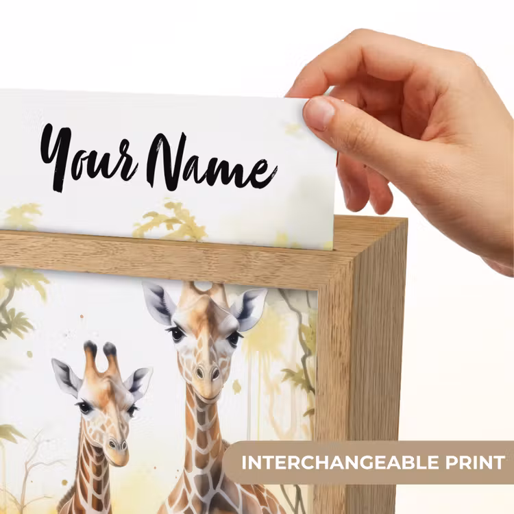 Giraffe - Wilde dieren - Natuur - Kinderen Light Box met kabel (Kinderlampje) klein -USP_websiteprintEN