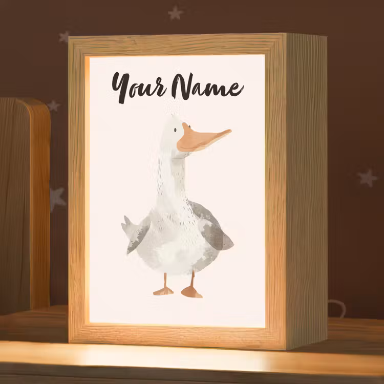 Gans - Eend - Boerderij - Dieren Light Box met kabel (Kinderlampje) klein -zzz_3d_website