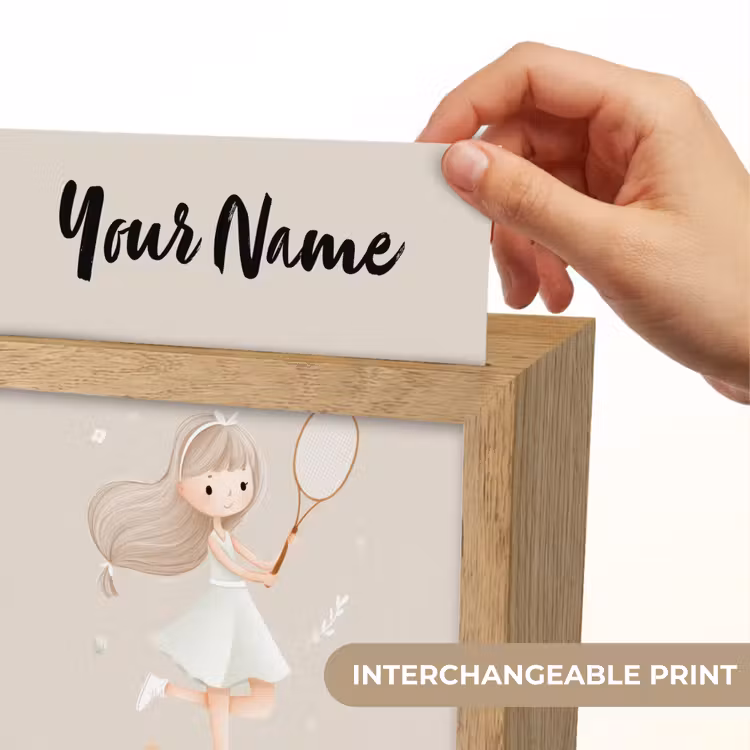 Haar - Meisje - Strik - Tennisracket Light Box met kabel (Kinderlampje) klein -USP_websiteprintEN