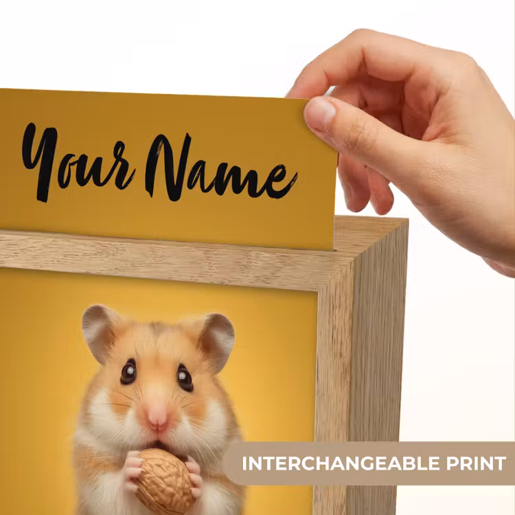 Hamster - Nootje - Geel - Knaagdier Light Box met kabel (Kinderlampje) klein -USP_websiteprintEN
