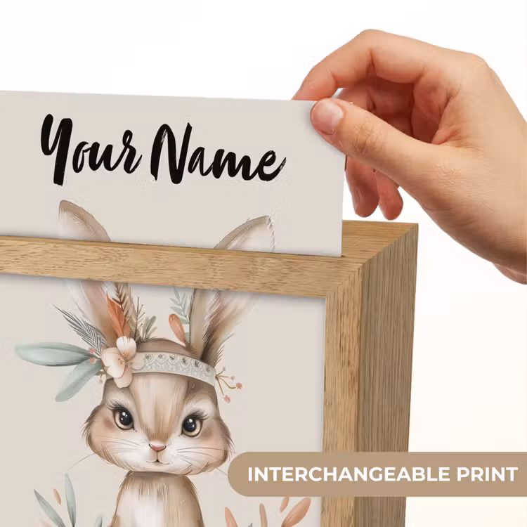 Haas - Dier - Bohemian - Pastel kleuren Light Box met kabel (Kinderlampje) klein -USP_websiteprintEN
