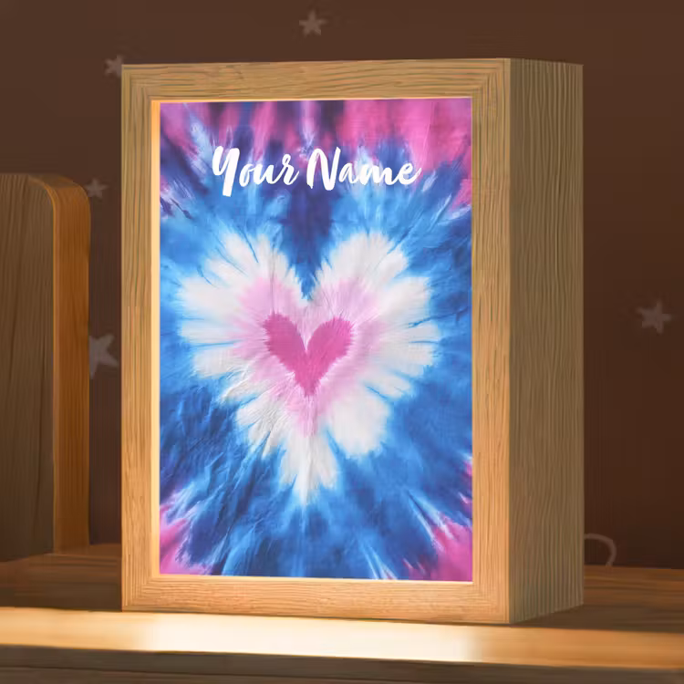 Hartje - Blauw - Tie Dye Light Box met kabel (Kinderlampje) klein -zzz_3d_website