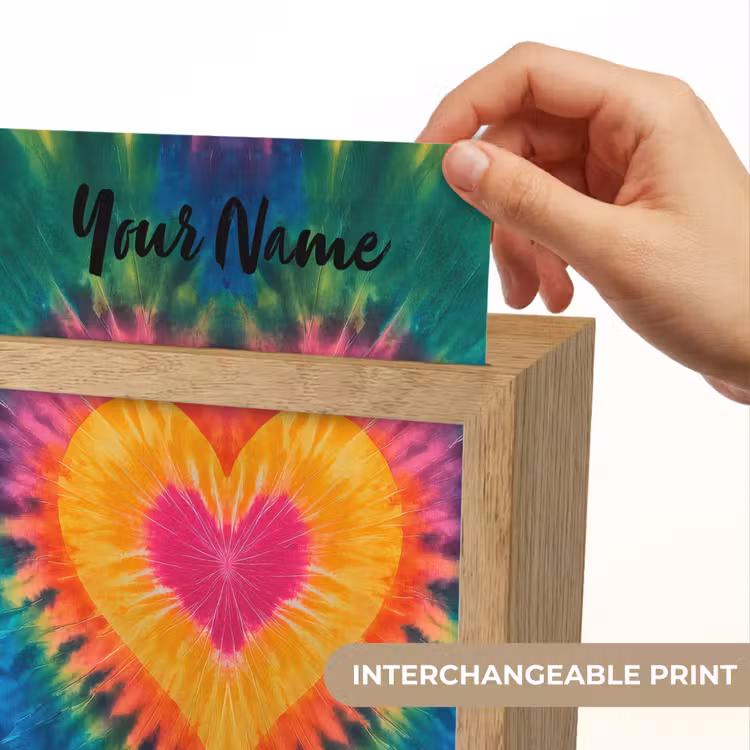 Hart - Kleurrijk - Regenboog - Tie Dye Light Box met kabel (Kinderlampje) klein -USP_websiteprintEN