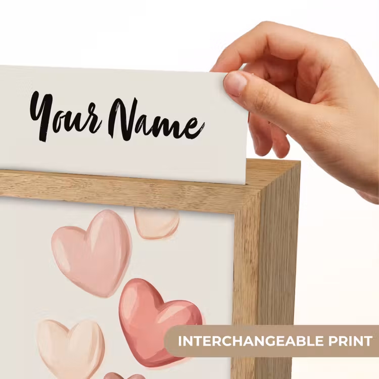 Hartjes - Roze - Minimalistisch - Illustratie Light Box met kabel (Kinderlampje) klein -USP_websiteprintEN