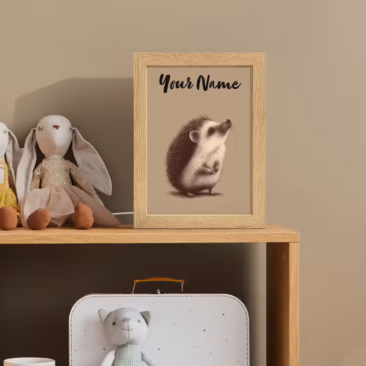 Egel - Snuitje - Bruin - Stekels Light Box met kabel (Kinderlampje) klein -sfeer2_kind