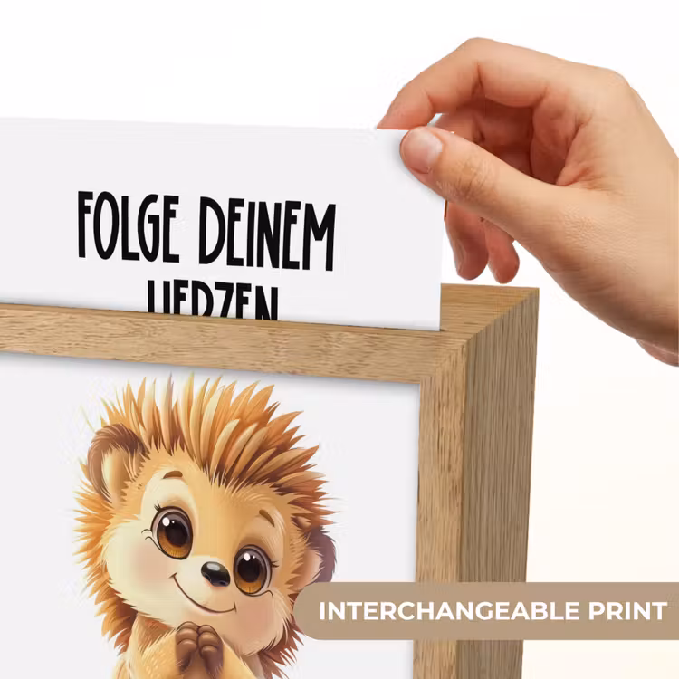 Egel - Wit - Dieren - Quote - Hart Light Box met kabel (Kinderlampje) klein -USP_websiteprintEN