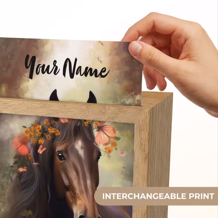 Paard - Dieren - Bloemen - Bos - Vlinder Light Box met kabel (Kinderlampje) klein -USP_websiteprintEN