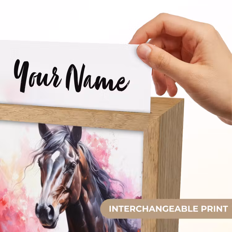 Paard - Dieren - Meisje - Roze Light Box met kabel (Kinderlampje) klein -USP_websiteprintEN
